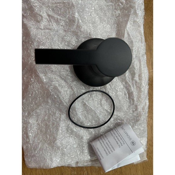 Signature Hardware SHLZPBLEVMB Lentz Lever Handle in Matte Black - Picture 1 of 4